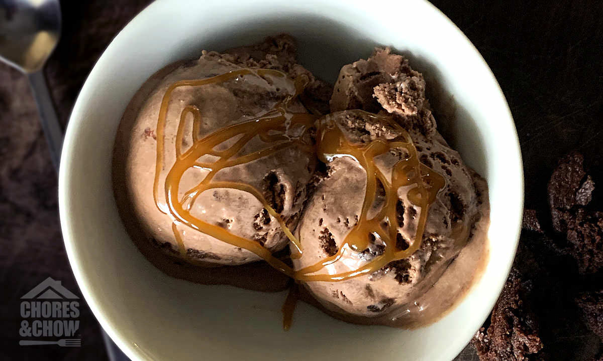 Salted Caramel and Brownie Chocolate Ice Cream