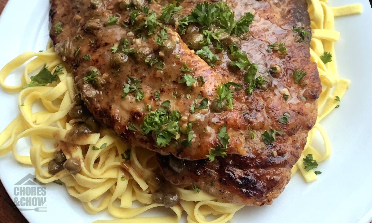 Chicken Piccata and Pasta