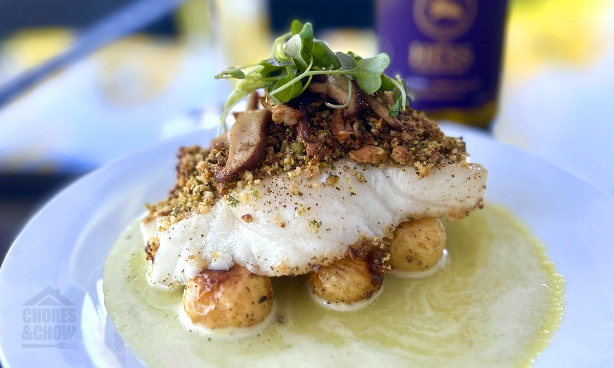 Pistachio Crusted Sea Bass